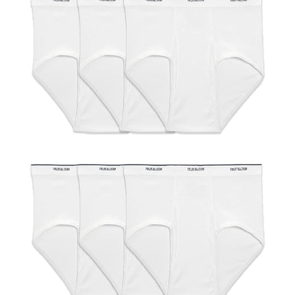 Fruit of The Loom Calzoncillos de algodón sin etiqueta para hombre, talla grande - Paquete de 6 - Blanco, XXG