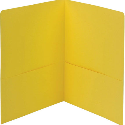 Smead Two-Pocket Heavyweight Folder, Letter Size, Yellow, 25 per Box (87862)