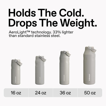 Stanley IceFlow Flip Straw 2.0 Water Bottle 24 OZ | Built-In Straw with Larger Opening | Lightweight & Leak-Resistant | Insulated Stainless Steel | BPA-Free | Dried Pine