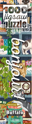 Buffalo Games - Bonjour - Olivia Gibbs - Cats at Home Library - 1000 Piece Jigsaw Puzzle for Adults - Challenging Puzzle Perfect for Game Nights
