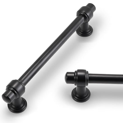 POVEFONK 10 Pack 5 Inch Matte Black Cabinet Pulls 