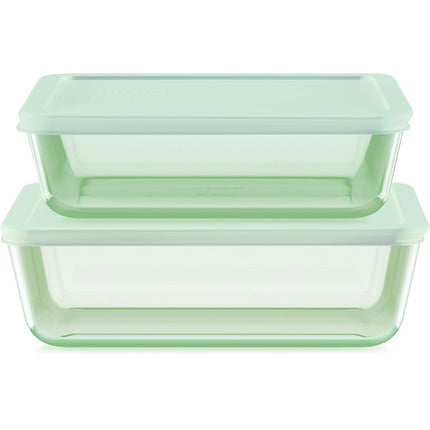 Pyrex Tinted (4-PC) Large Rectangular Food Storage