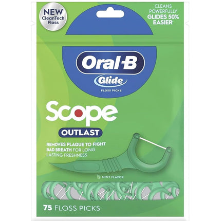 Oral-B Complete Glide Dental Floss Picks Plus Scop