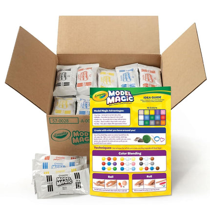 Crayola Model Magic, Modeling Clay Alternative, 15 Assorted Colors, 1 oz Packs, 30 Count