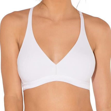 Fruit of the Loom Women's Wirefree Cotton Bralette Bra, Opaque, Heather Grey/White, 38C (Pack of 2)