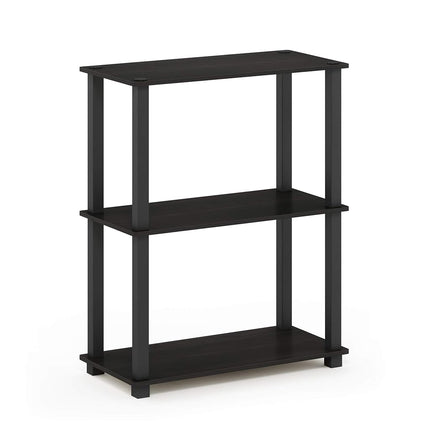 Furinno TURN-S-TUBE 3-Tier Tool-Free Corner Shelf, Espresso