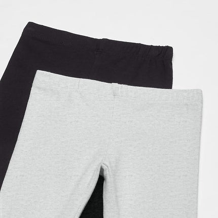 Lot de 2 leggings pour filles The Children's Place, noir/gris fumé, taille S