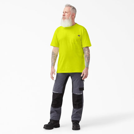 Dickies Men's Heavyweight Crew Neck Short Sleeve Tee T-Shirt, Bright Yellow, XXL