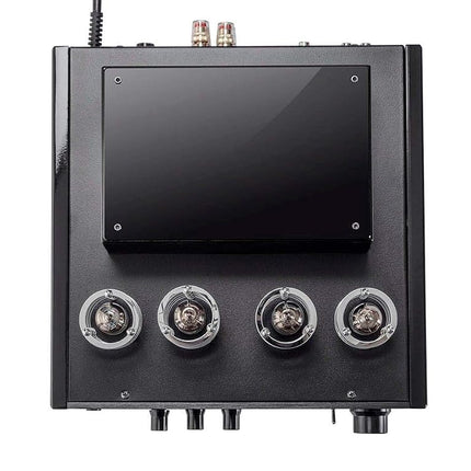Monoprice 138360 25 Watt Stereo Hybrid Tube Amplifier 2019 Edition with Bluetooth Optical Coaxial and USB Inputs and Subwoofer Out