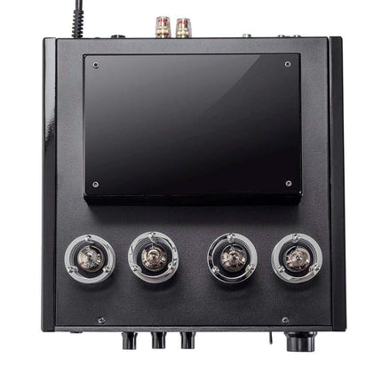 Monoprice 138360 25 Watt Stereo Hybrid Tube Amplifier 2019 Edition with Bluetooth Optical Coaxial and USB Inputs and Subwoofer Out