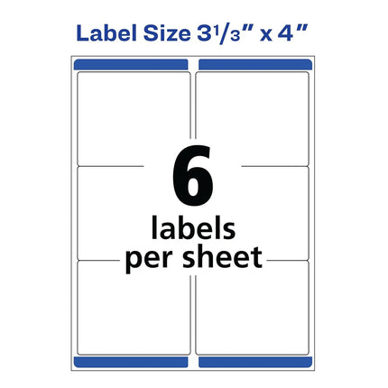 Avery Matte Frosted Clear Address Labels for Inkjet Printers, 3-1/3" x 4", 60 Labels, 5 Packs (18664)