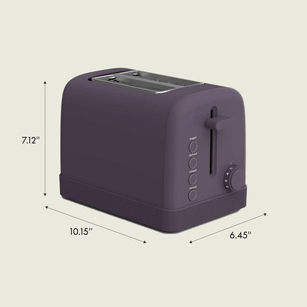 bella 2 Slice Toaster, 6 Setting Shade Control w Reheat, Cancel, Bagel & Defrost Buttons, Removable Crumb Tray, Anti Jam & Auto Shutoff, Auto Centering Guides & Cord Wrap, 900 Watt, Blossom