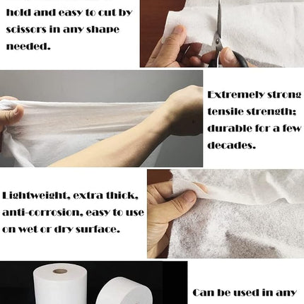 LLPT Waterproofing Membrane Anti-Fracture Fiberglass Fabric Tape 6 Inch x 82 Feet Water Barrier Tape Roll for Tile Wall Bathroom Shower Pan Curb Seam Niche Floor Crack (FWR150)