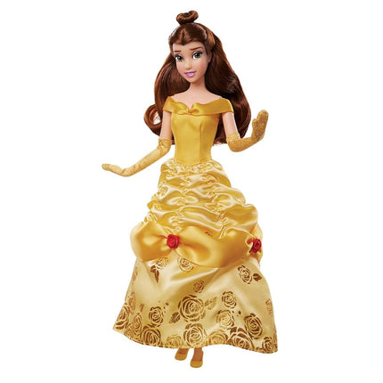Muñeca Princesa Disney Store para niña (Bella de La Bella y la Bestia) de 28 cm, Incluye Libro para Colorear, Vestido Adicional, Muñeca Princesa con Atuendo Clásico, Juguetes de Princesas