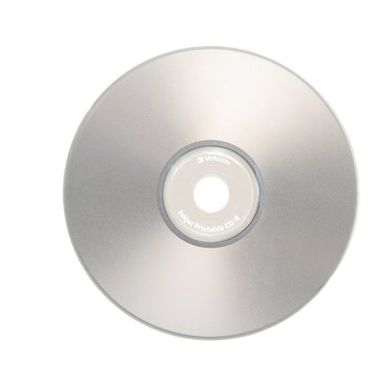 Verbatim 700MB 52x 80 minutos Disco grabable imprimible con inyección de tinta CD-R - Caja de 50 discos, Plateado 95005