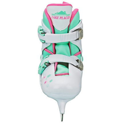 Lake Placid Girls Nitro 8.8 Adjustable Figure Ice Skate, Mint, Medium (1-4)