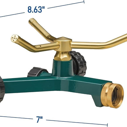 Orbit 58288 3-Arm High-Rise Sprinkler (2-Pack 3-Arm Metal Sprinkler with Wheel Base)