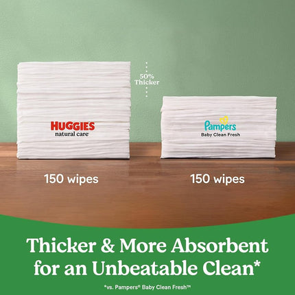 Huggies Baby Wipes, Natural Care Sensitive Baby Diaper Wipes, Unscented, Hypoallergenic, 10 Flip-Top Packs (560 Wipes Total)