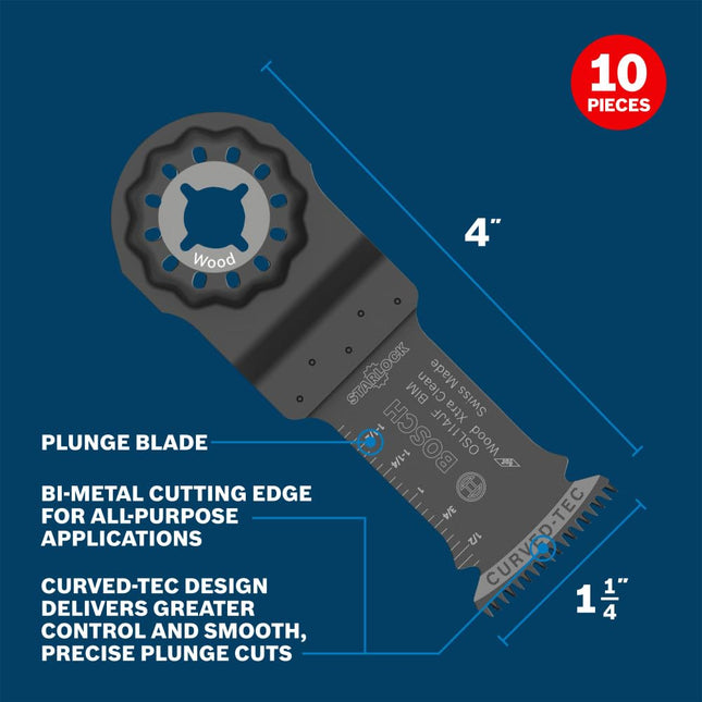 Bosch OSL114JF-10 1.25 in. Starlock Oscillating Multi-Tool Blade