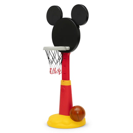 Delta Children - Disney Mickey Mouse Plastic Basketball Set - Includes Basketball Hoop, 1 Basketball and Ball Pump, Red/Black