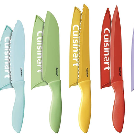 CUISINART 12-Piece Ceramic Coated Color Knife Set 