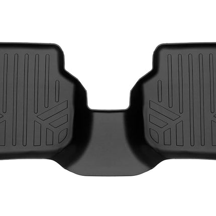 SMARTLINER Tapis de sol 2 rangées, toutes saisons, ajustement personnalisé, noirs, compatibles avec Volkswagen Passat 2012-2019 (compatible uniquement avec les modèles à transmission automatique)
