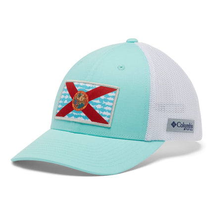 Columbia Unisex PFG Mesh Fish Flag Ball Cap, Gulf 