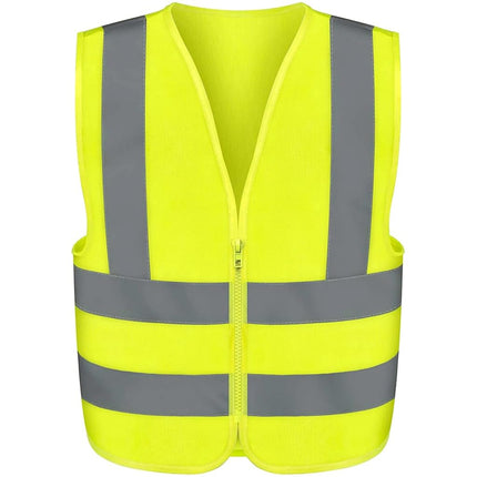 Gilet de sécurité haute visibilité Neiko ANSI Classe 2, sans poche, jaune néon, taille M