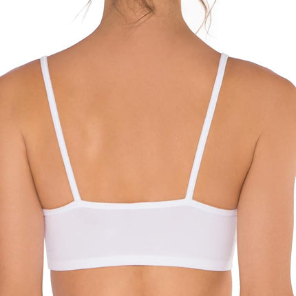 Fruit of the Loom Women's Spaghetti Strap Cotton Sports Bra, Red Hot/White/Grey Heather, 32 (Pack of 3)