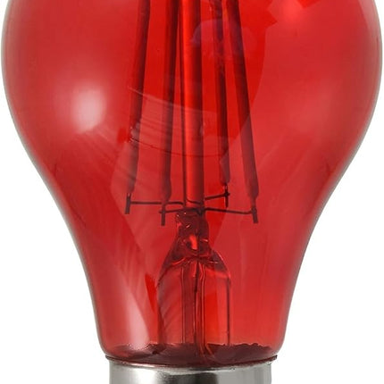 Ampoule LED à filament de verre rouge A19 Sylvania, équivalent 40W, 4,5W efficace, à intensité variable, culot moyen E26 - Lot de 1 (40300)