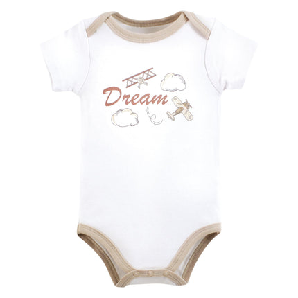 Hudson Baby Unisex Baby Cotton Bodysuits, Hot Air Balloon, 6-9 Months, Hot Air Balloon, 6-9 Months
