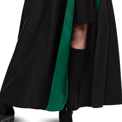 Túnica de Harry Potter Disguise, Túnica Deluxe Temática de la Casa de Hogwarts del Mundo Mágico para Adultos, Accesorio de Disfraz con Calidad de Película, Negro y Verde, Adulto XL (42-46)