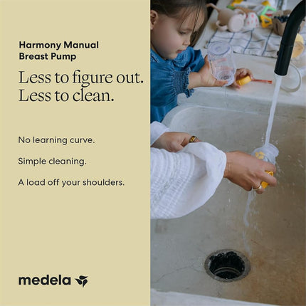 New Medela Harmony Manual Breast Pump, Single Hand Breastpump with Flex Breast Shields for More Comfort and Expressing More Milk