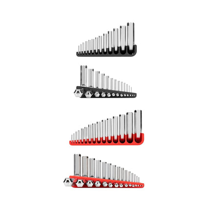 TEKTON Ball End Hex Key Set, 28-Piece (0.050-3/8 in., 1.3-10 mm) with Holder | KLX91301