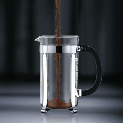 Bodum CHAMBORD Coffee Maker, French Press Coffee Maker, Stainless Steel, Glass, 12 Ounce (3 Cup)