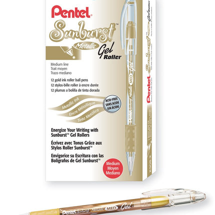 PENTEL SUNBURST GOLD METALLIC PEN