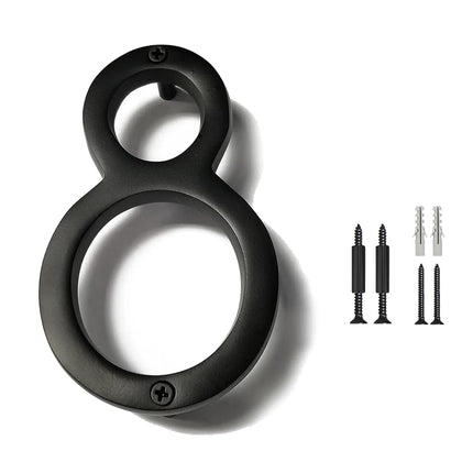 NACH Floating House Numbers, 6 inch Aluminum Black