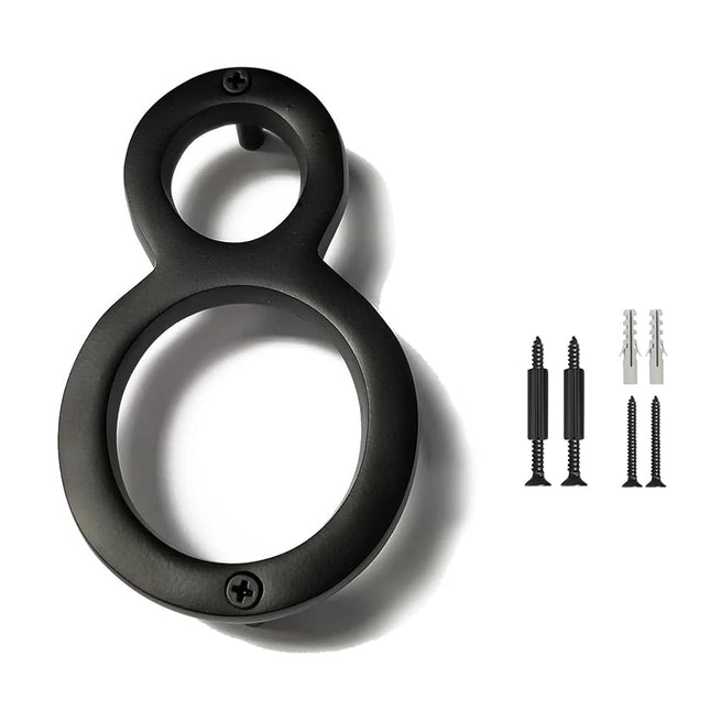 NACH Floating House Numbers, 6 inch Aluminum Black