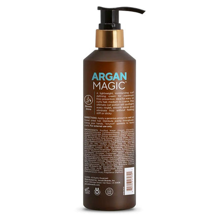 Argan Magic Defining Curl Cream - Enhances Waves and Curls While Adding Definition | Conditions, Detangles, and Reduces Frizz | Paraben Free (8.5 Ounce / 250 Milliliter)