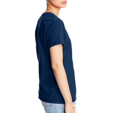 Hanes Women's Perfect-T Crewneck T-Shirt, Lightweight Cotton Short Sleeve Tee for Women, Navy, 3XL