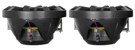 (2) Rockville RKL80MB 8" 900 Watt Marine Wakeboard LED Tower Speakers in Black