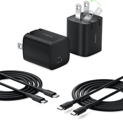 Belkin USB C Charger Block 25W (2 Pack) USB C Cabl