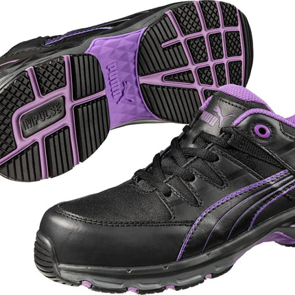 Puma Safety Stepper Low WNS ASTM EH Pointure 9,5 Noir-Violet