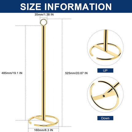 NearMoon Bath Toilet Paper Holder Stand, Free Standing Tissue Paper Storage with Reserve, Space Toilet 4 Rolls Holder for Bathroom/Kitchen Countertop-All Metal (2 Pack, Chrome Gold)