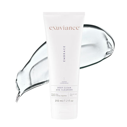 EXUVIANCE Deep Clean AHA Foaming Face Cleanser and Makeup Remover with Glycolic Acid, Soap-Free, 7.2 fl. oz.