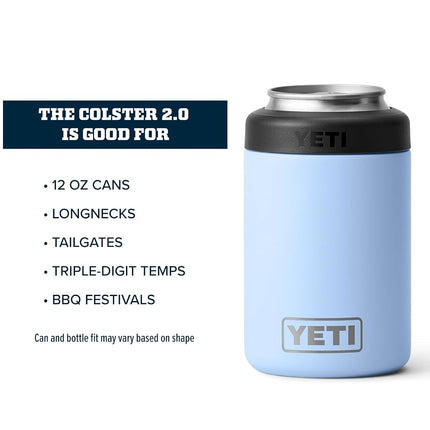 YETI Rambler 12 oz. Colster Can Insulator for Standard Size Cans, Big Sky Blue (NO CAN INSERT)