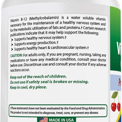 Best Naturals Vitamin B-12 as Methylcobalamin (Methyl B12), 6000 mcg 60 Sublingual Tablets (60 Count (Pack of 3))