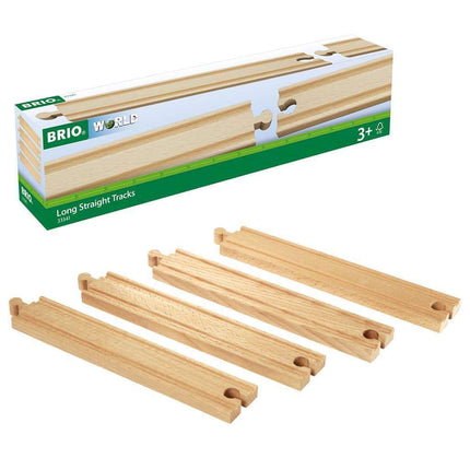 BRIO Long Straights Wooden Train Track for Kids Ag