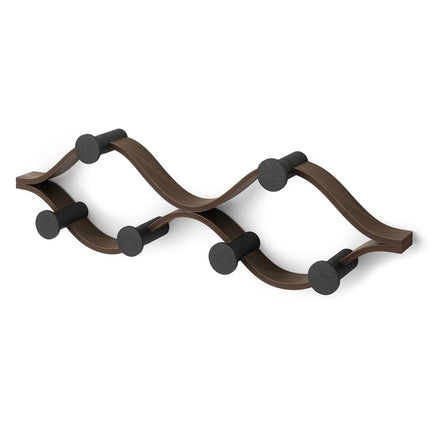 Umbra Montage Coat Rack, Wall Mounted 6 Hooks, Bla