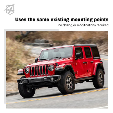 Xprite Aluminum Hood Latches with Star, Adjustable Hood Latch Catches Kit Compatible with 2007-2018 Jeep Wrangler JK JKU & 2018-2025 Jeep Wrangler JL JLU & 2020+ Gladiator JT, 1 Pair